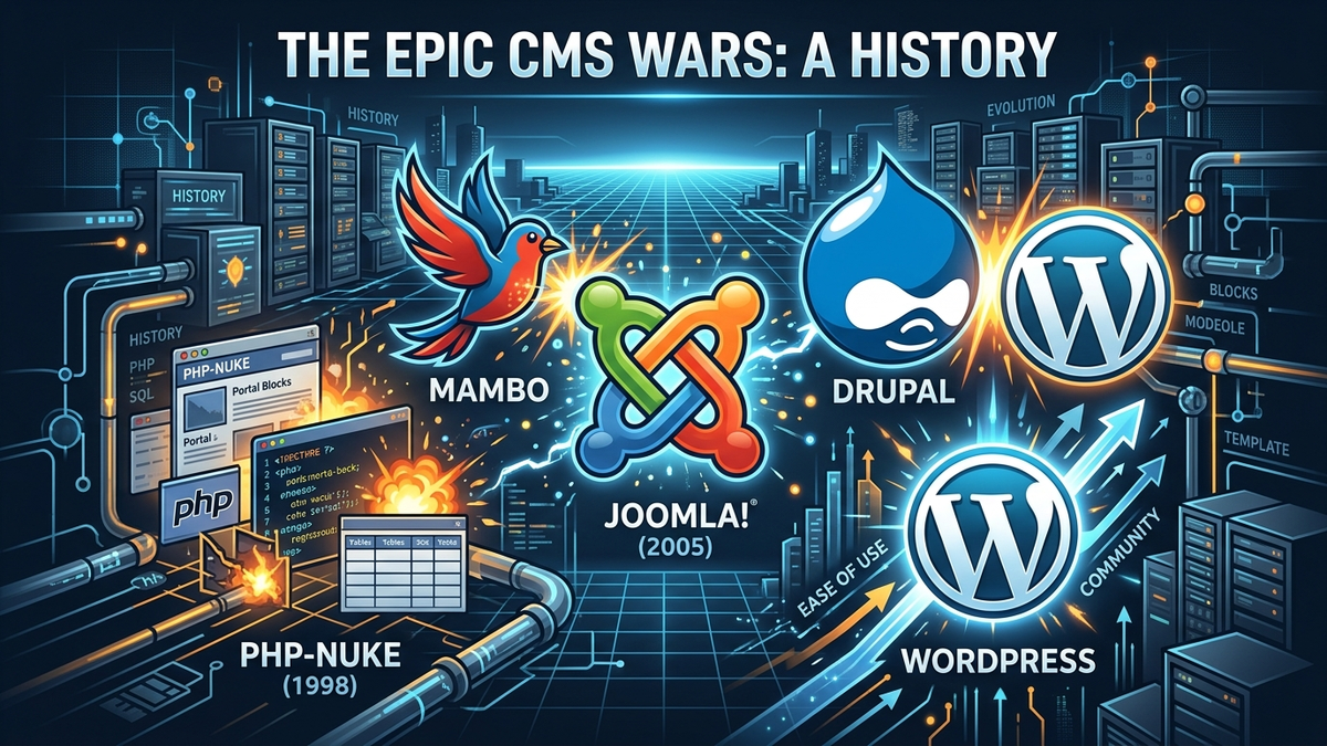 CMS Savaşları: PHP-Nuke, Mambo, Joomla, Drupal ve WordPress