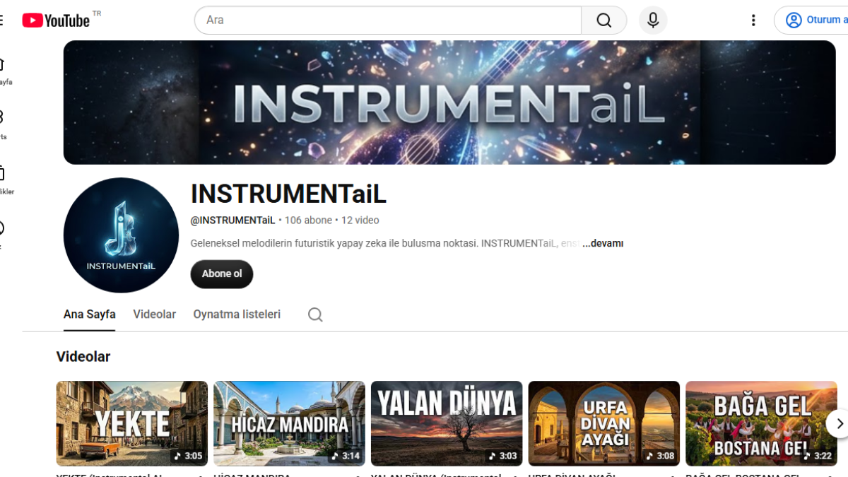 INSTRUMENTaiL — Fütüristik Enstrümantal AI Melodileri