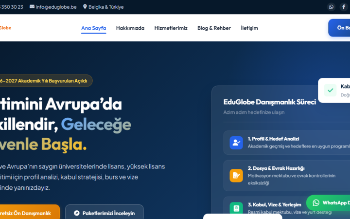 EduGlobe — Yurtdışı Eğitim & Kariyer Danışmanlığı